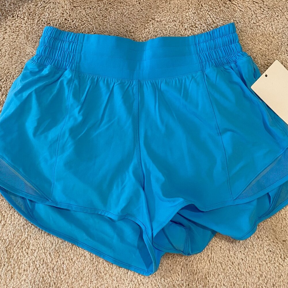 Lululemon Hotty Hot Low-Rise Lined Short 2.5”, Kayak Blue, NWT, Size 4